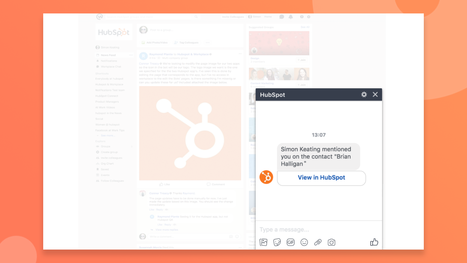 Workplace by Facebook HubSpot Integration Connect Them Today